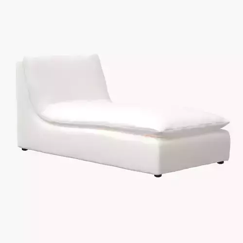 Turn Ivory Chaise Lounge 3D model