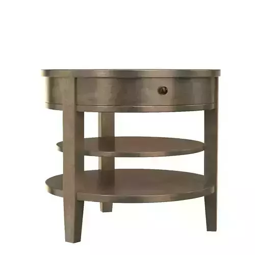 Sanctuary One Drawer Round Lamp Table Visage