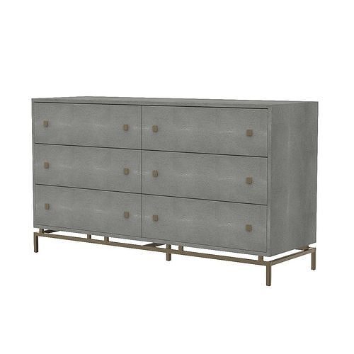 Pesce Shagreen 6 Drawer Dresser B44147 3D model