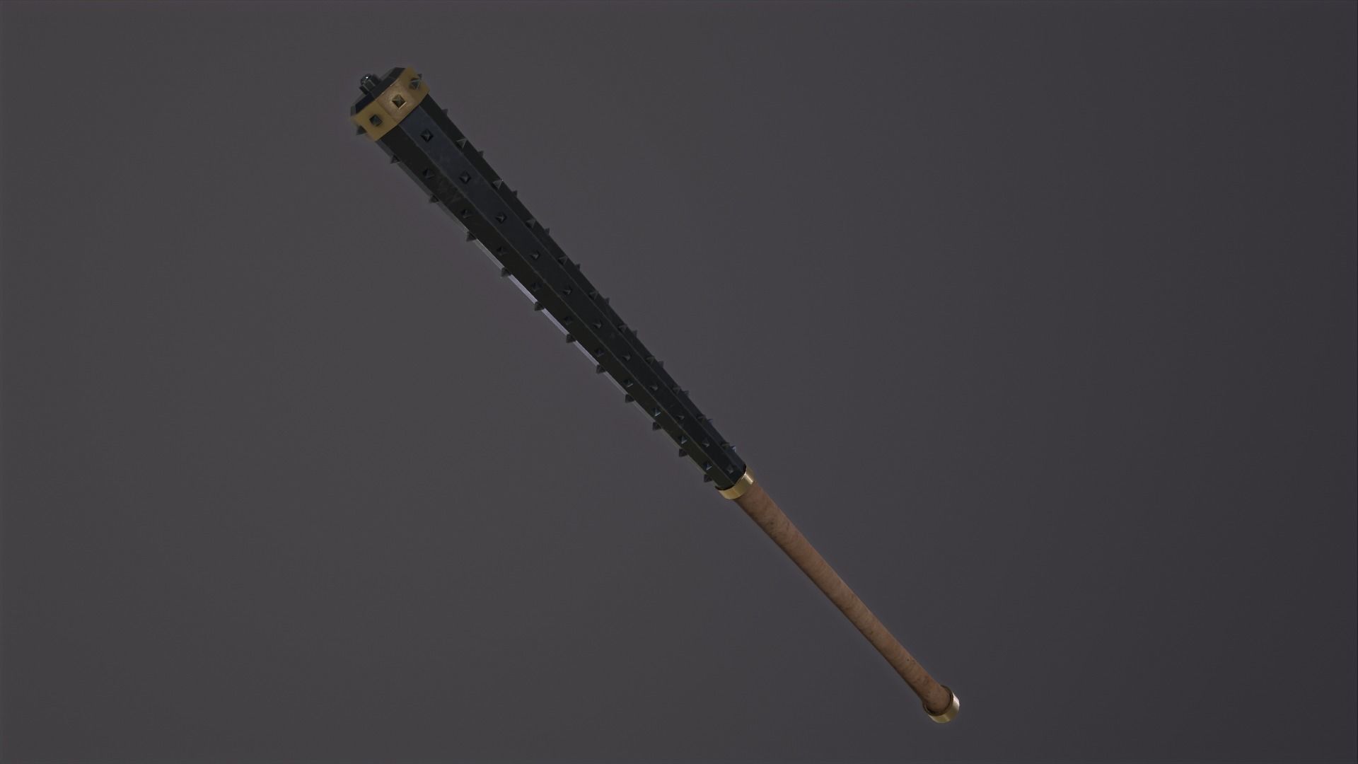 Kanabo samurai PBR Low-poly 3D model_3