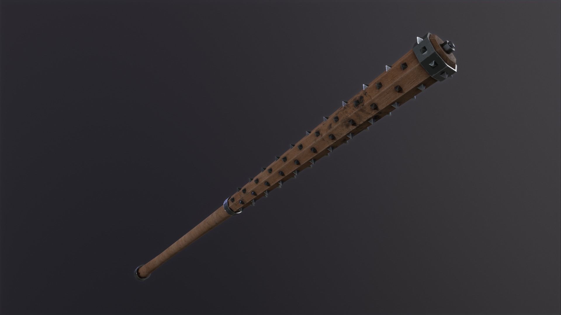 Kanabo samurai PBR Low-poly 3D model_6