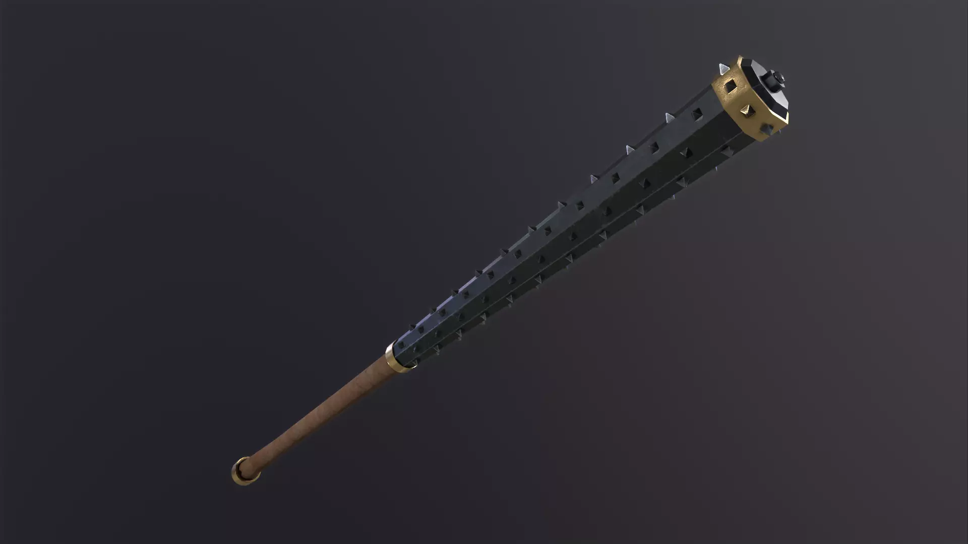 Kanabo samurai PBR Low-poly 3D model_0