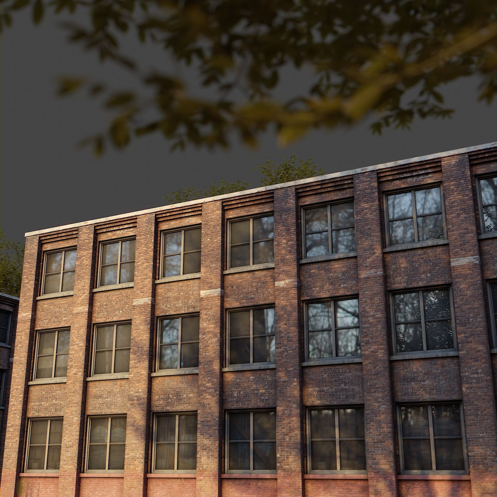Industrial Building Pack Low-poly 3D model_3