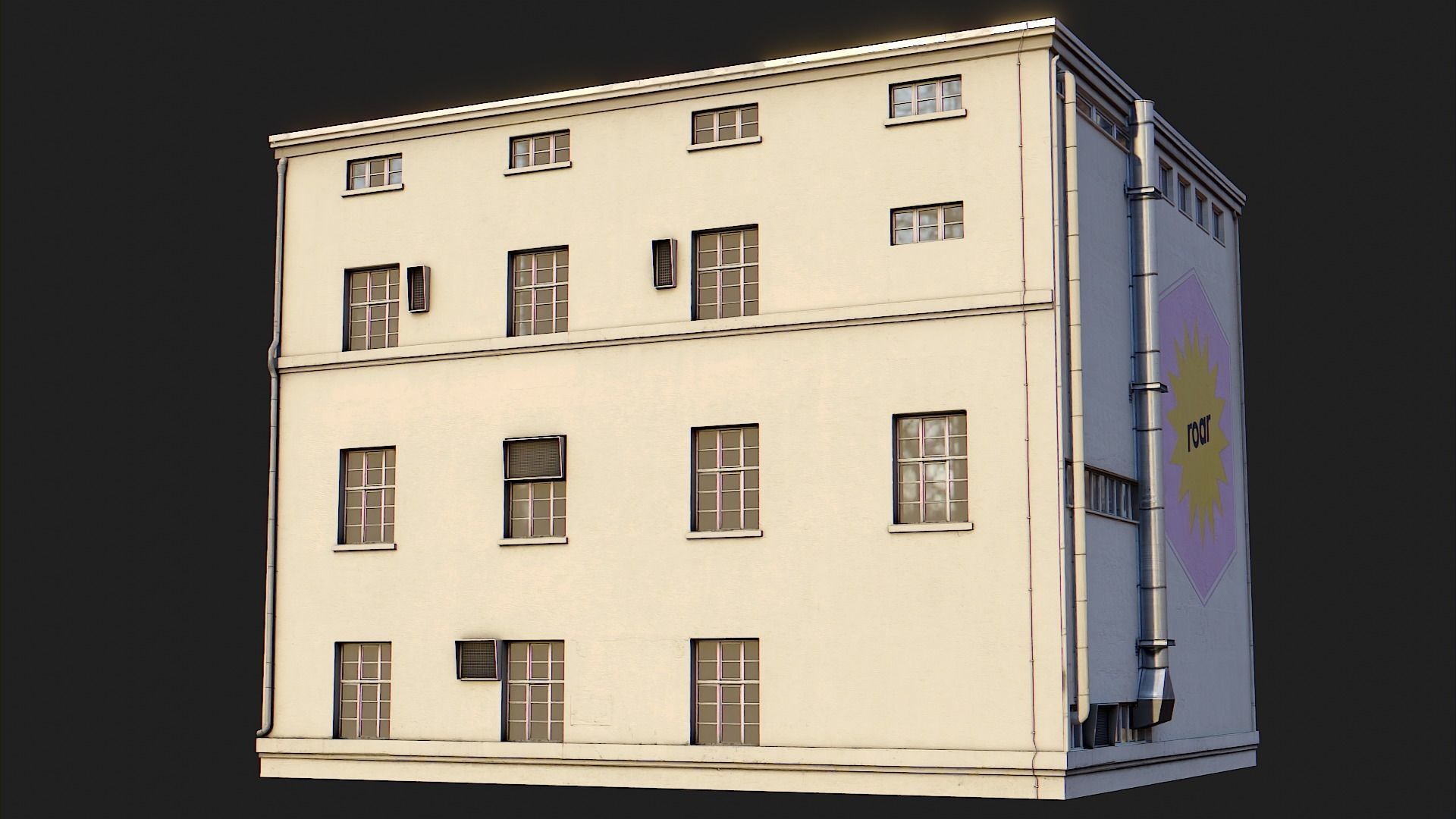 Industrial Building Pack Low-poly 3D model_8