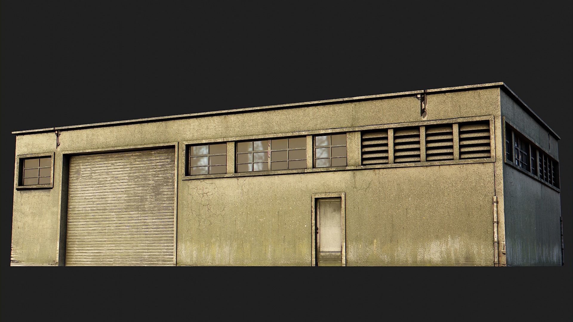 Industrial Building Pack Low-poly 3D model_7