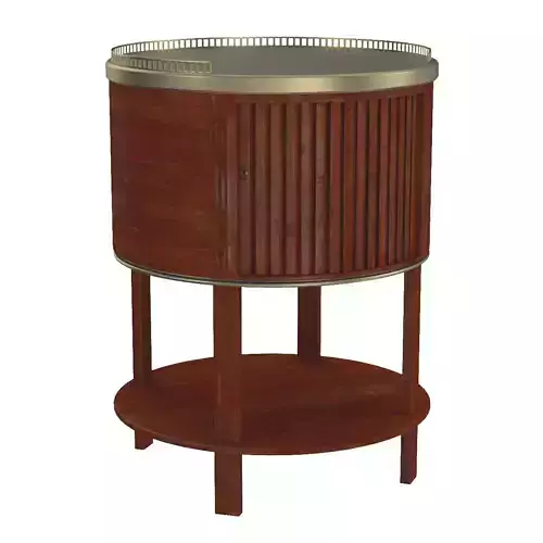 Oval Louis XVI Style Nightstand Bedside Table