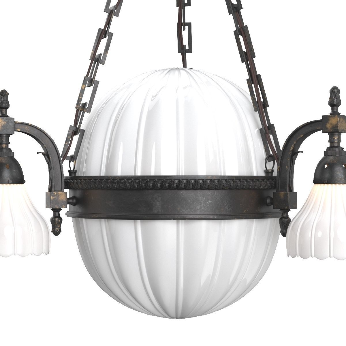 Moonstone Chandelier by Jefferson and Co England Circa 1910 3D model_4