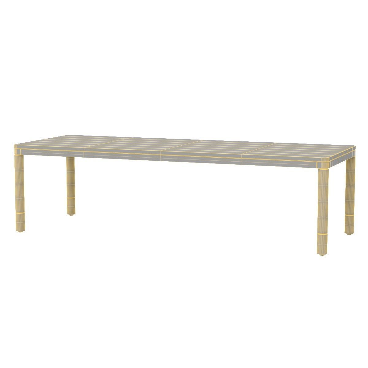 Miramar Teak Rectangular Dining Table 3D model_5