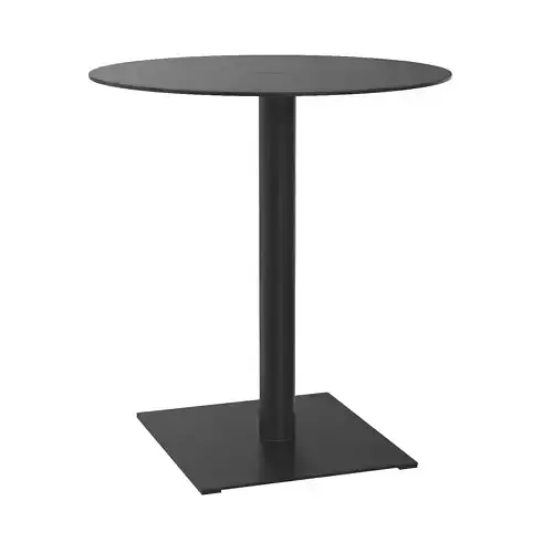 Mies Side Table Black Steel
