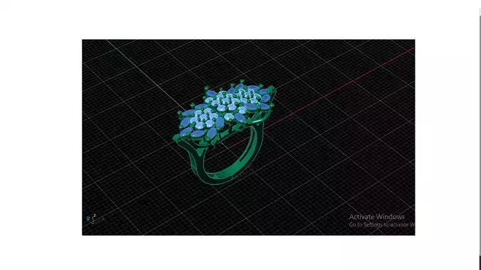 Gold Ring with Diamonds