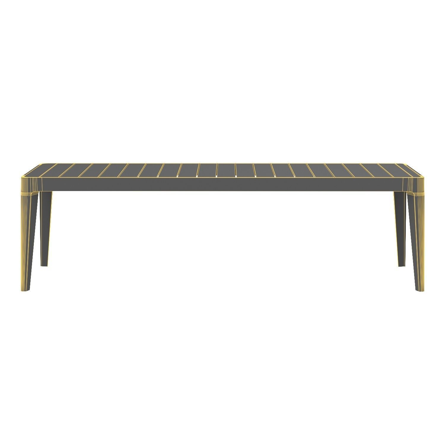 Malta Teak Rectangular Dining Table 3D model_5