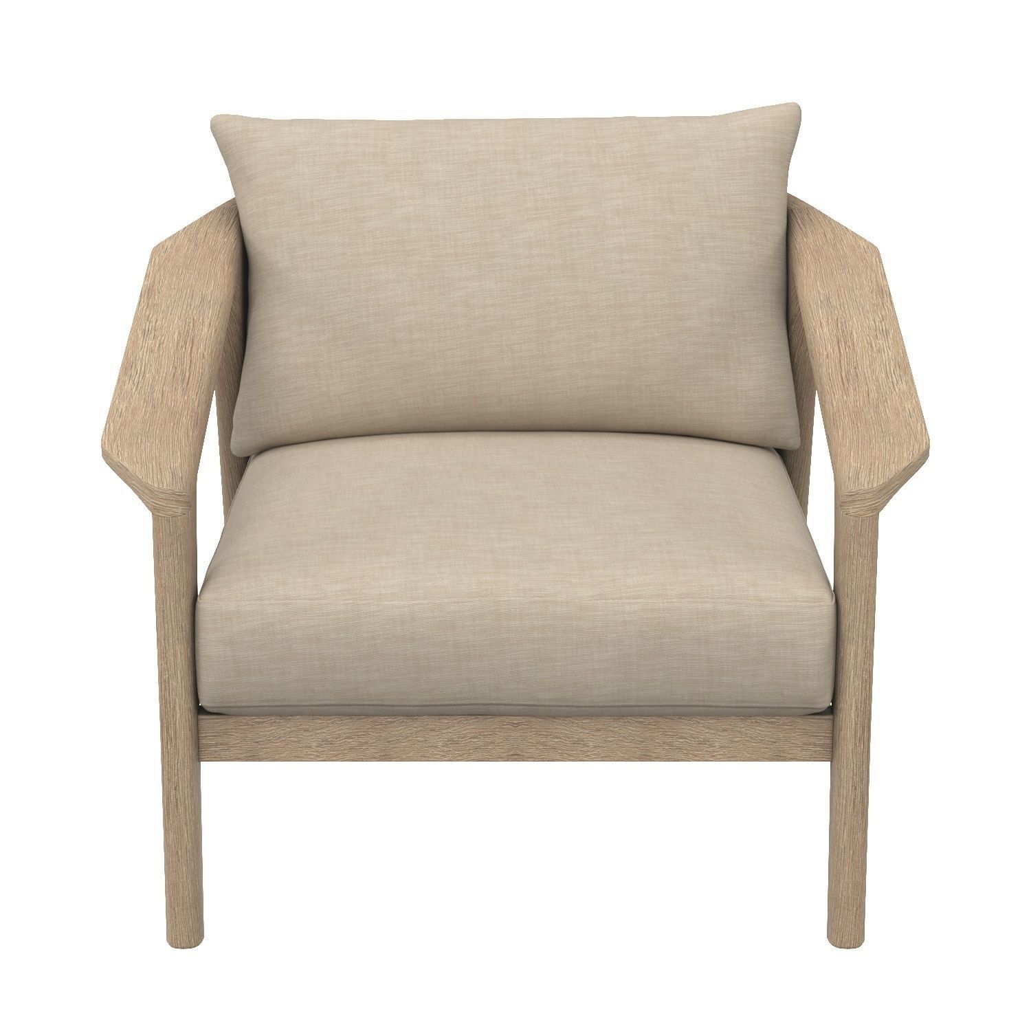 Malta Teak Lounge Chair 3D model CGTrader