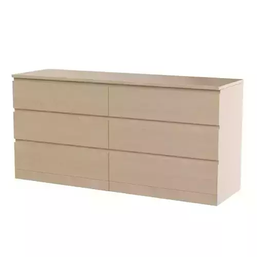 MALM 6 drawer dresser
