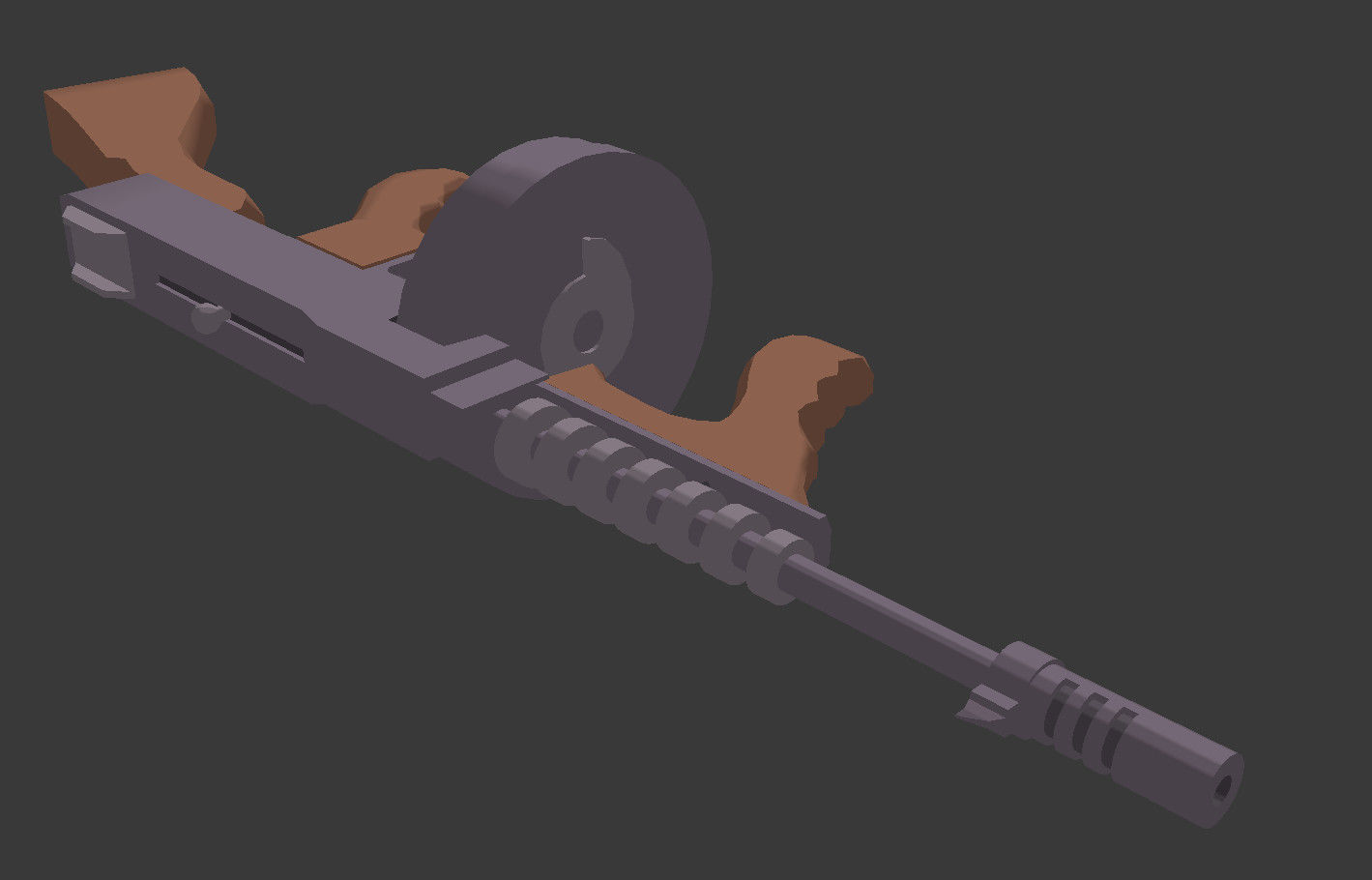 Sentinel Series Thompson SMG Low-poly 3D model_8