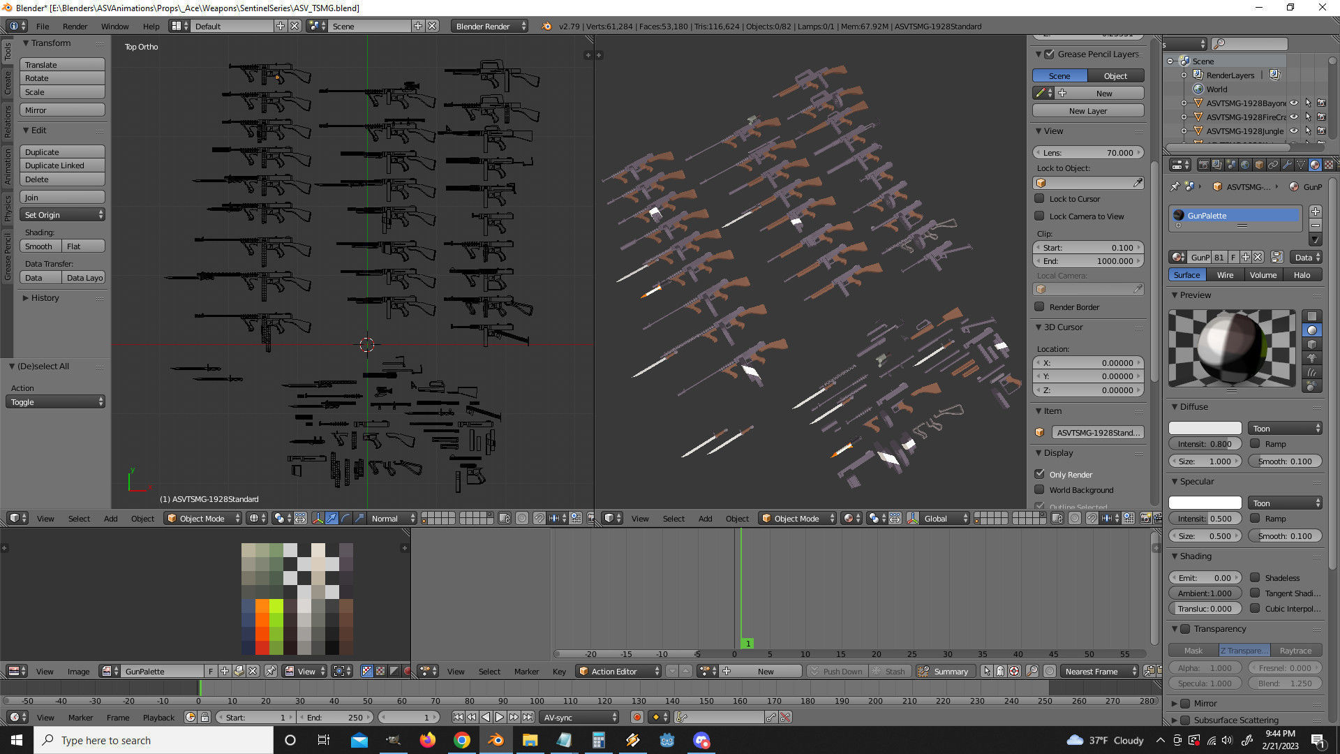 Sentinel Series Thompson SMG Low-poly 3D model_1