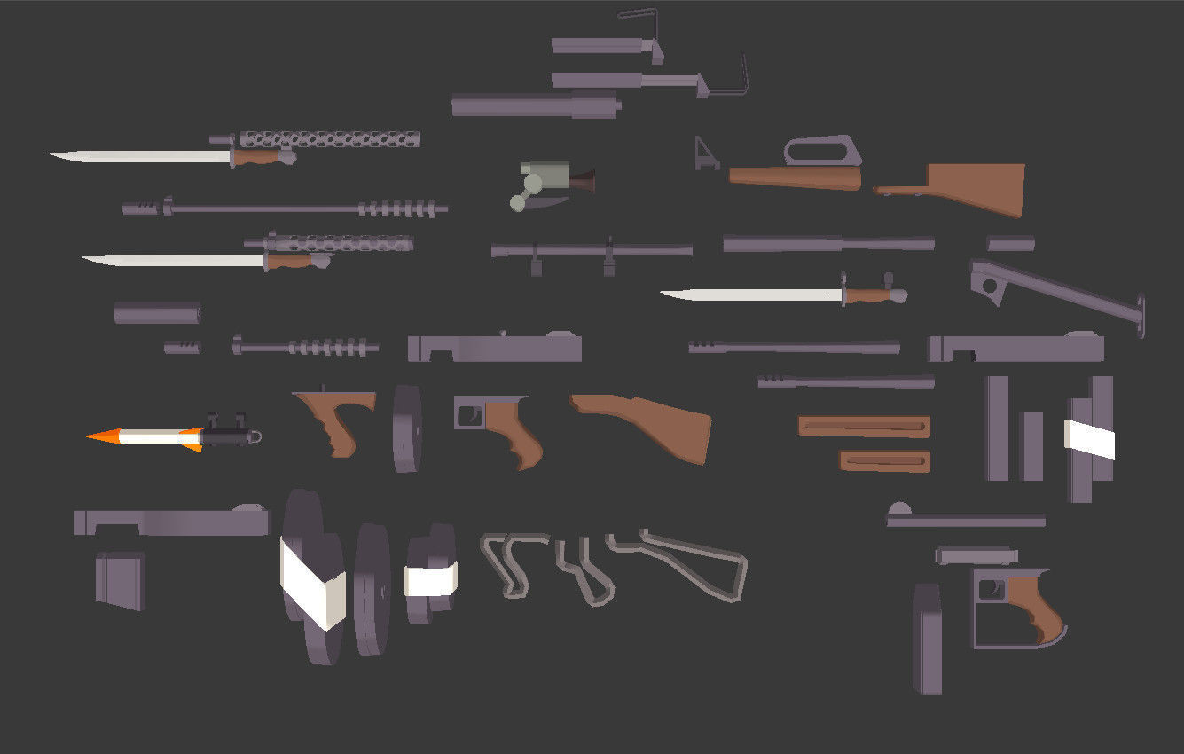 Sentinel Series Thompson SMG Low-poly 3D model_5
