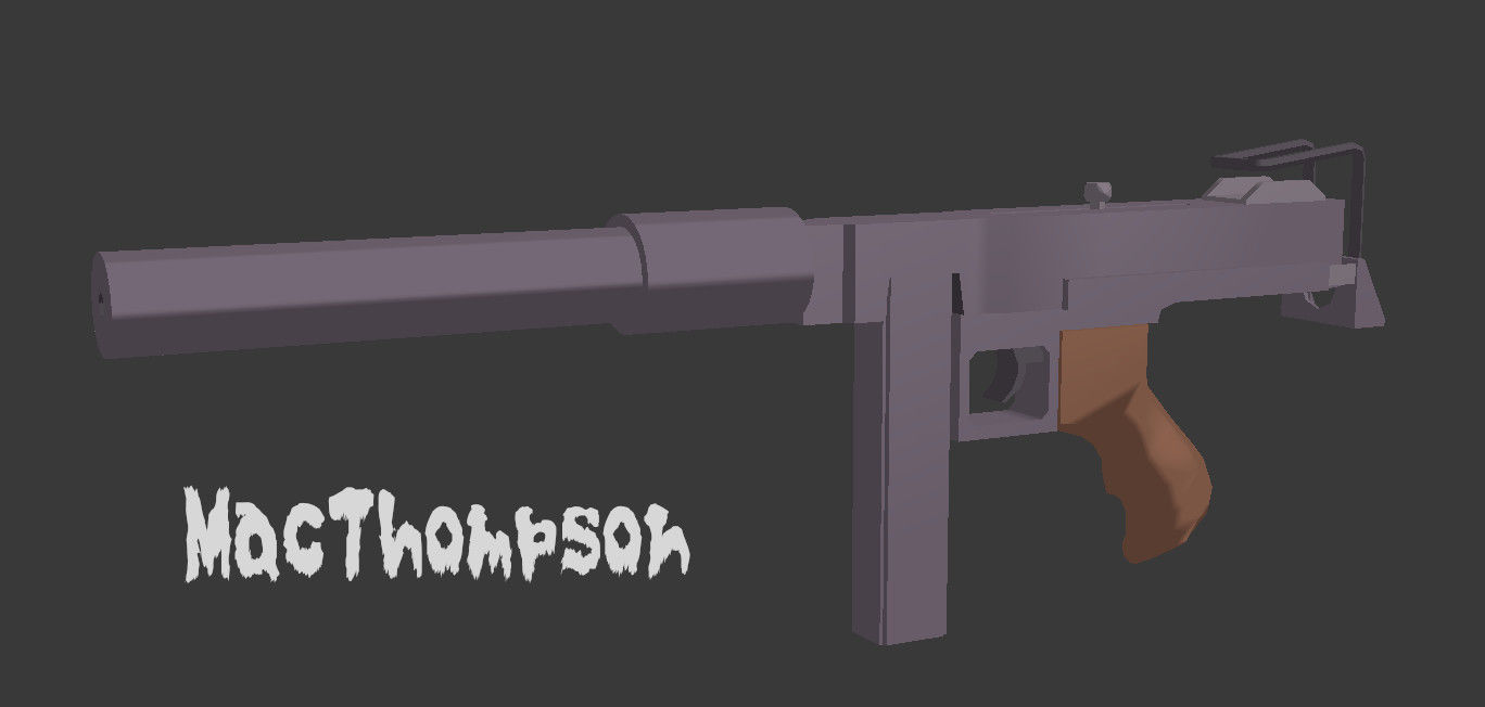 Sentinel Series Thompson SMG Low-poly 3D model_15