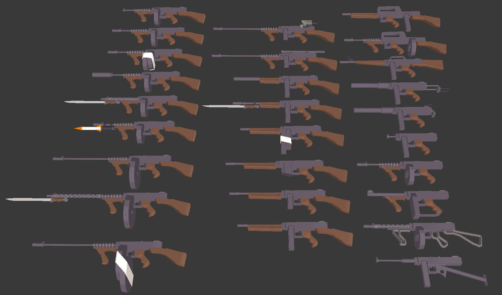 Sentinel Series Thompson SMG Low-poly 3D model_3