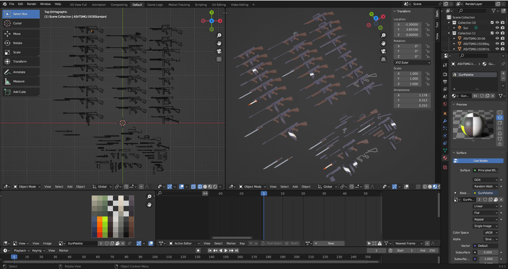 Sentinel Series Thompson SMG Low-poly 3D model_2