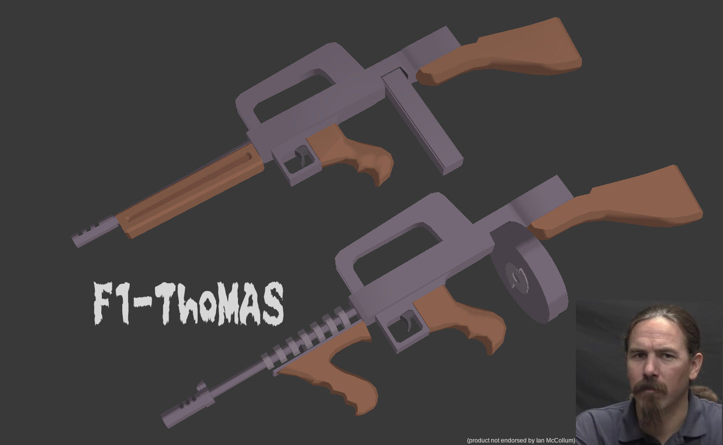 Sentinel Series Thompson SMG Low-poly 3D model_17