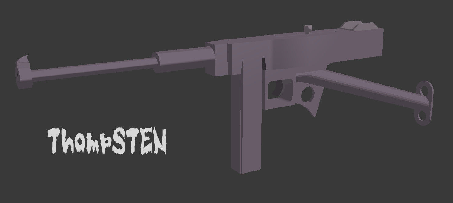 Sentinel Series Thompson SMG Low-poly 3D model_14