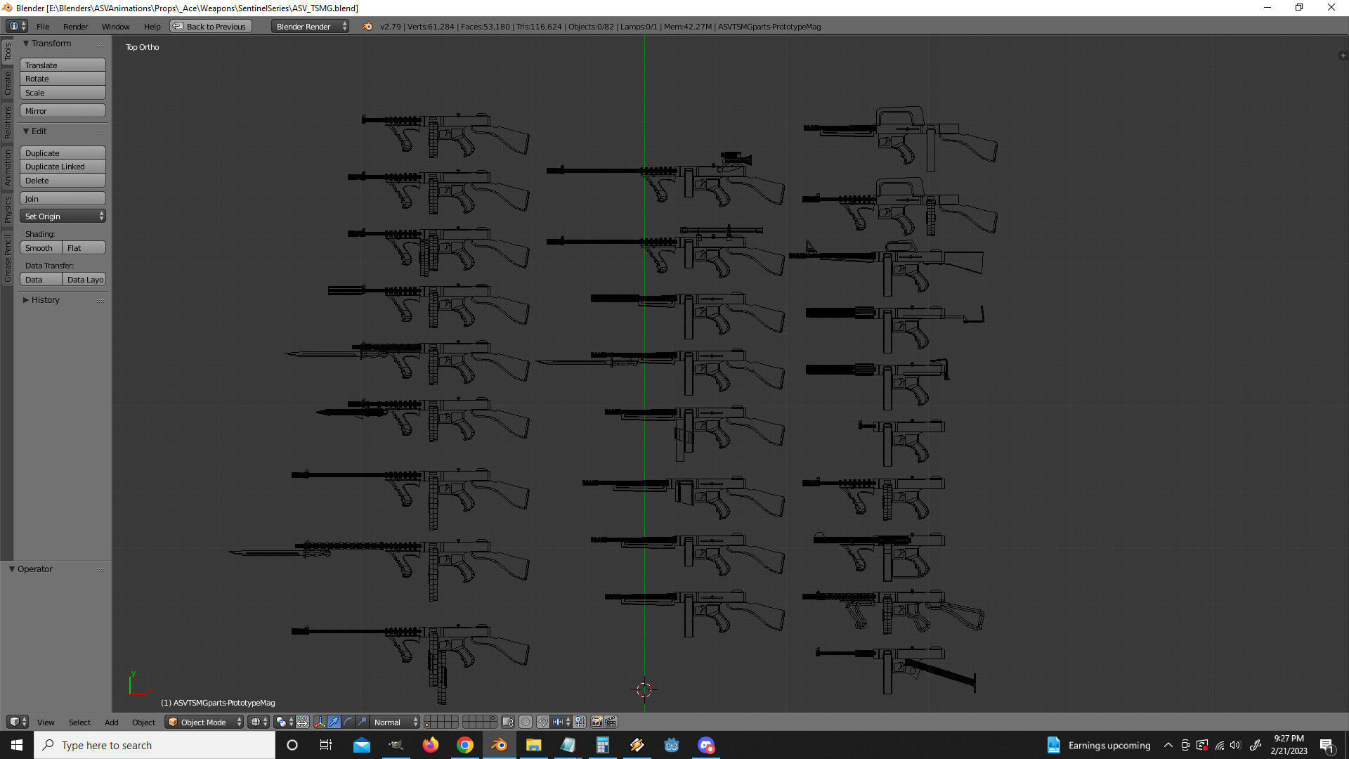 Sentinel Series Thompson SMG Low-poly 3D model_4