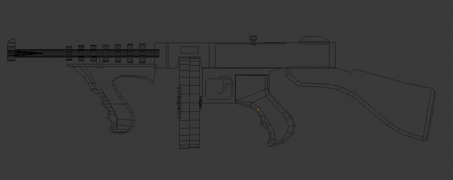 Sentinel Series Thompson SMG Low-poly 3D model_7