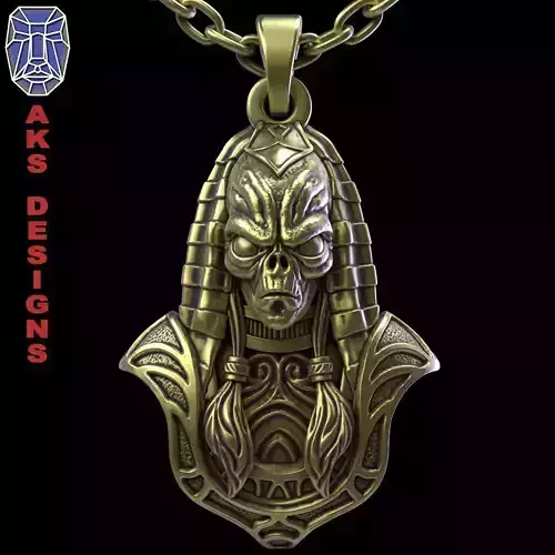 skull Pendant jewelry Alien Egyptian Anubis v1 