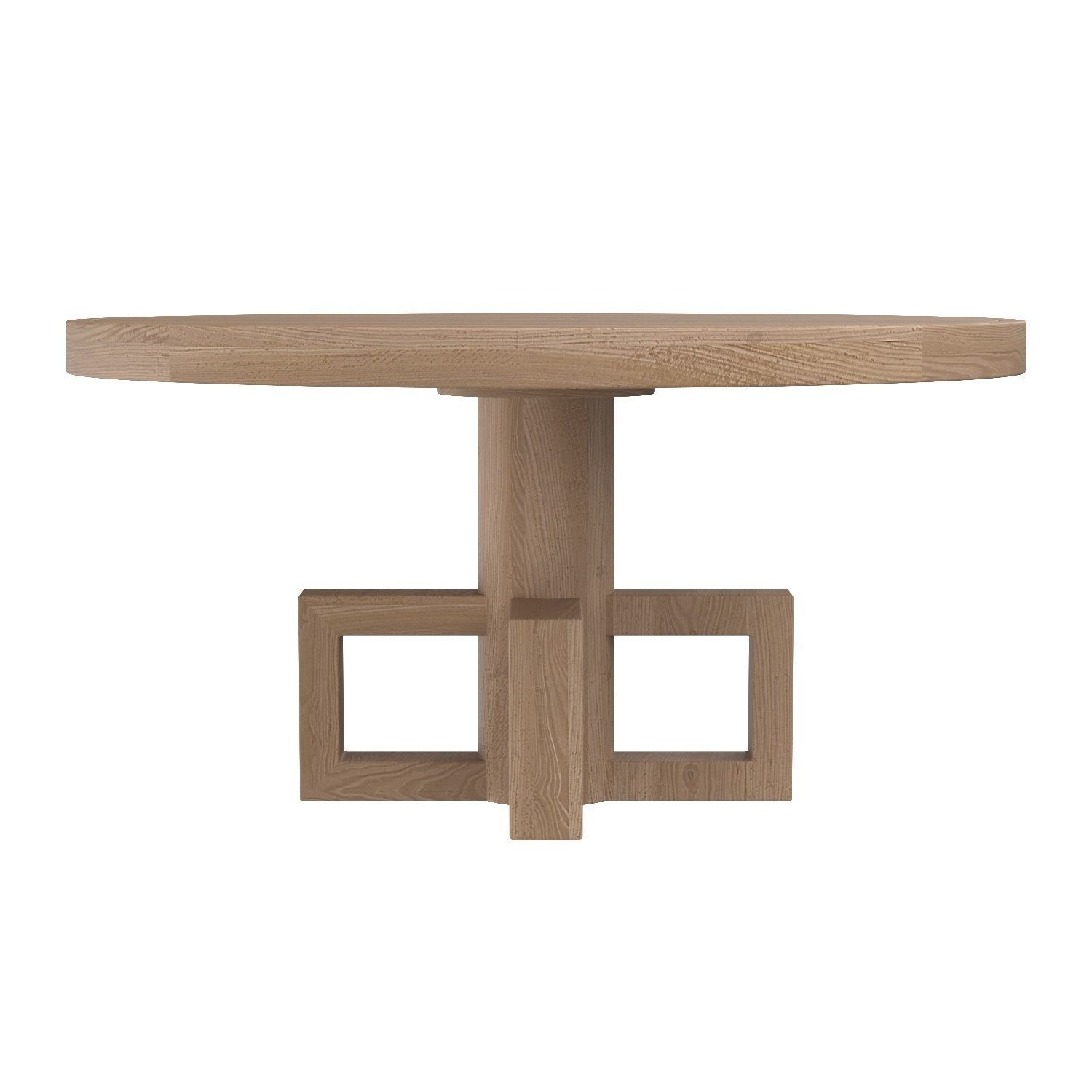 Lima Dining Table Washed Walnut 3D model_1