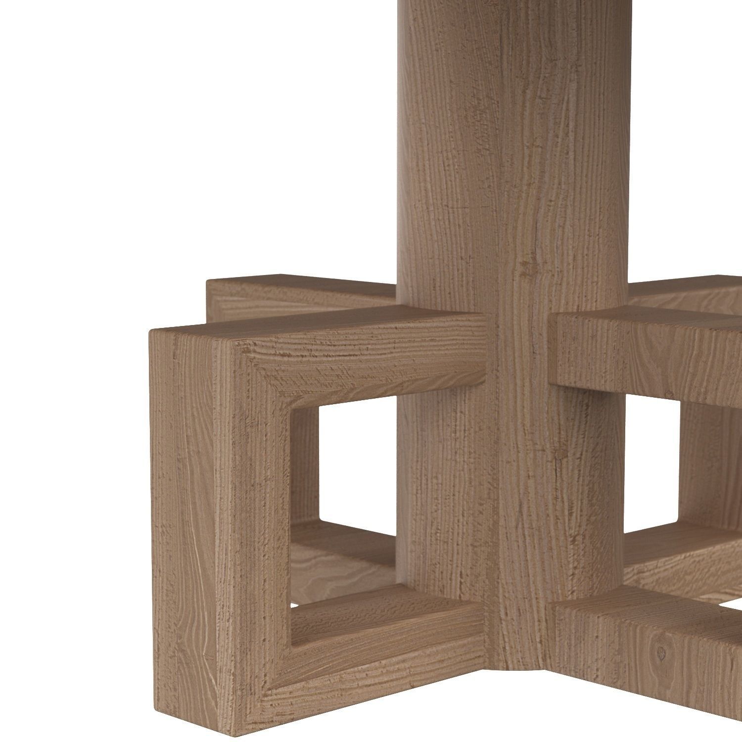 Lima Dining Table Washed Walnut 3D model_3