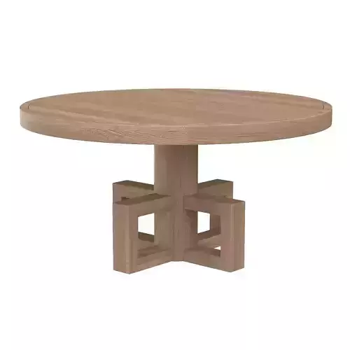 Lima Dining Table Washed Walnut 3D model