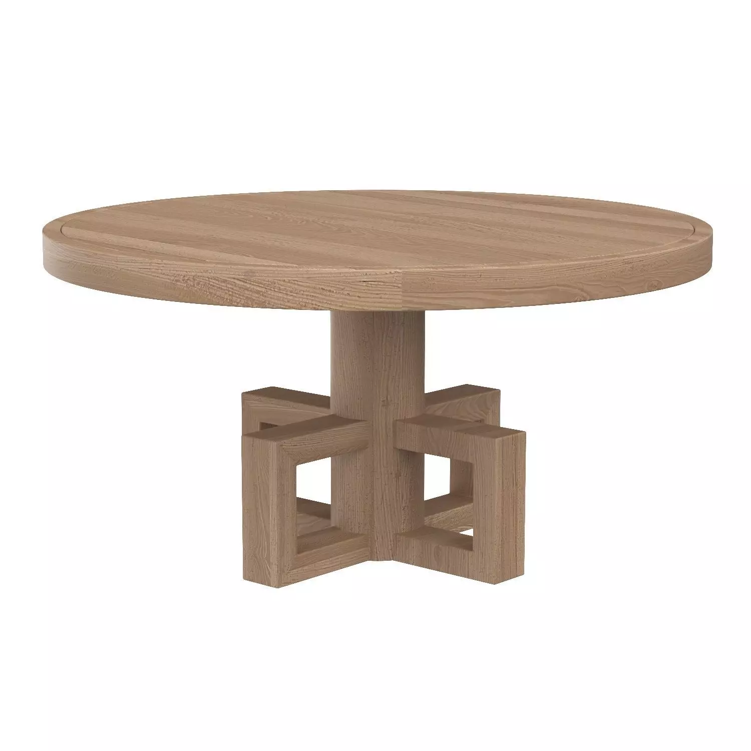 Lima Dining Table Washed Walnut 3D model_0