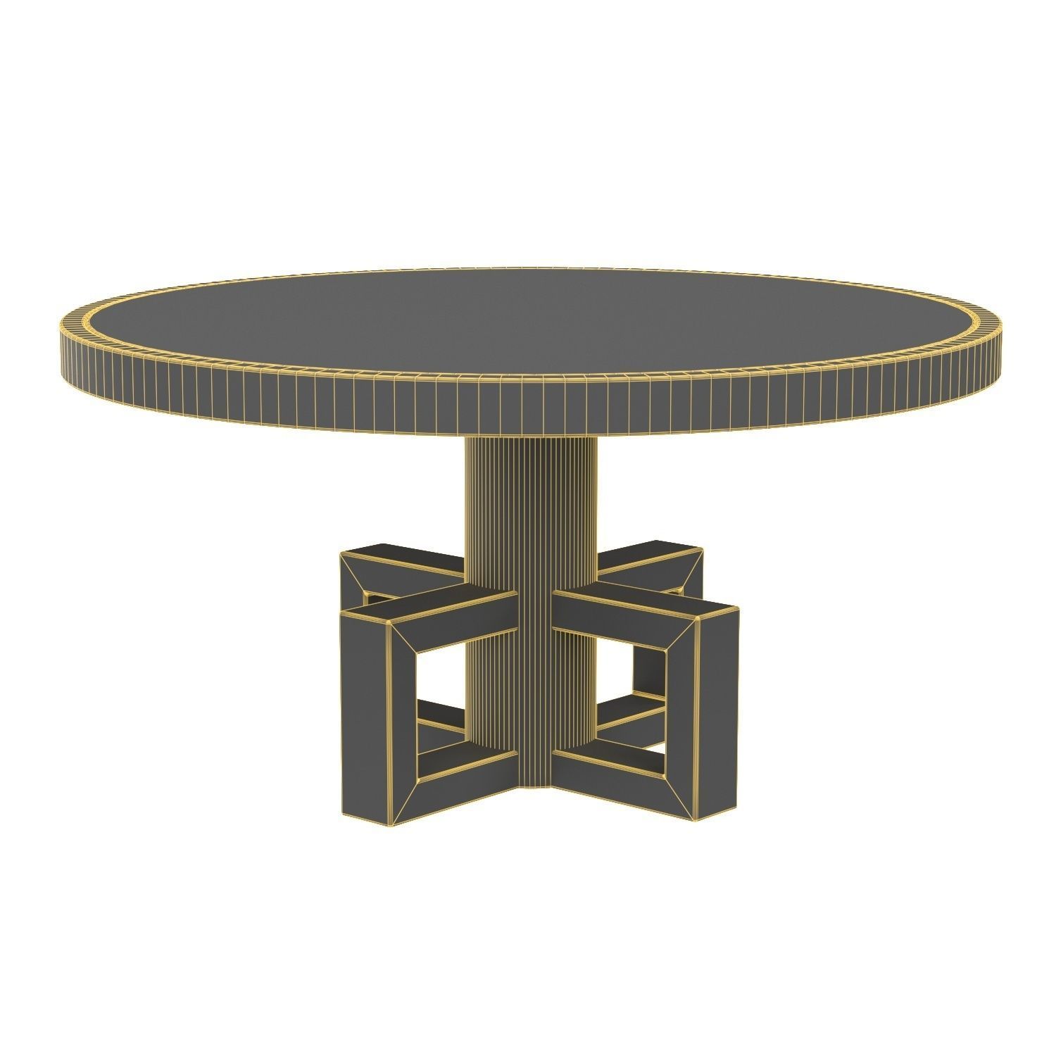 Lima Dining Table Washed Walnut 3D model_5