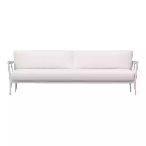 Laurel Aluminum White Sofa