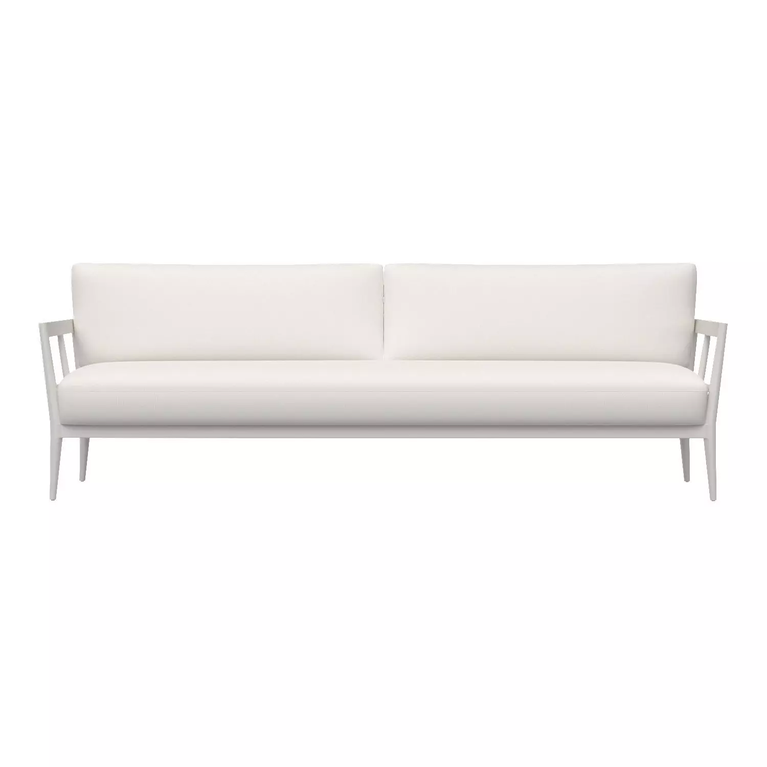 Laurel Aluminum White Sofa 3D model