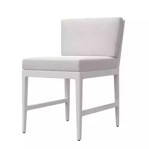 Laurel Aluminum Dining Side White Chair
