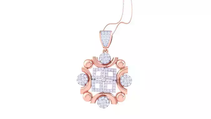 Women Pendant 3dm STL OBJ FBX Renders Details