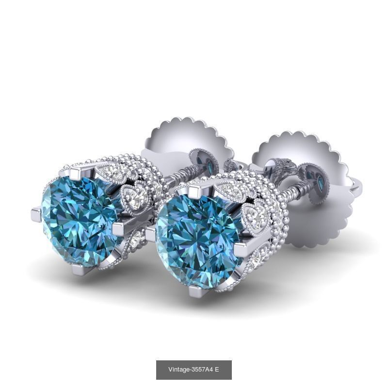 3DM-STL-RENDER 33 STUD EARRING FILES 3D Model Collection_20