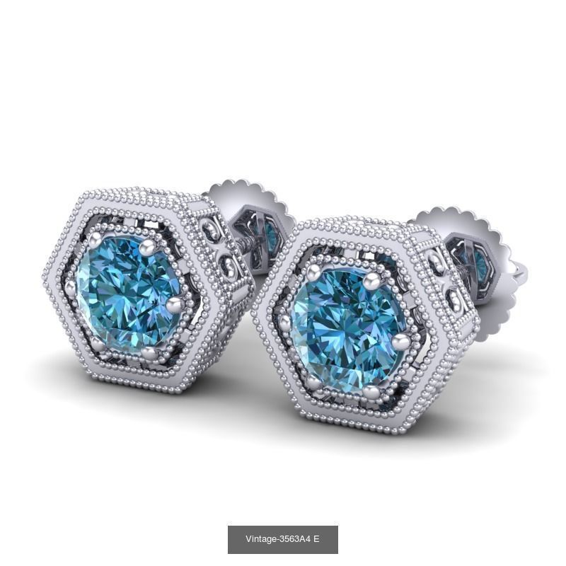 3DM-STL-RENDER 33 STUD EARRING FILES 3D Model Collection_11