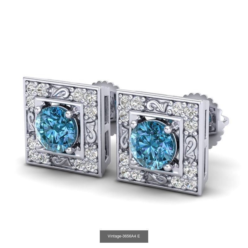3DM-STL-RENDER 33 STUD EARRING FILES 3D Model Collection_19