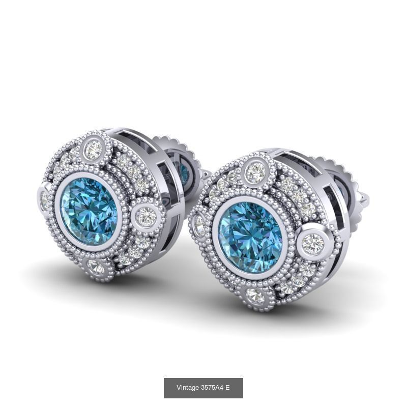 3DM-STL-RENDER 33 STUD EARRING FILES 3D Model Collection_17