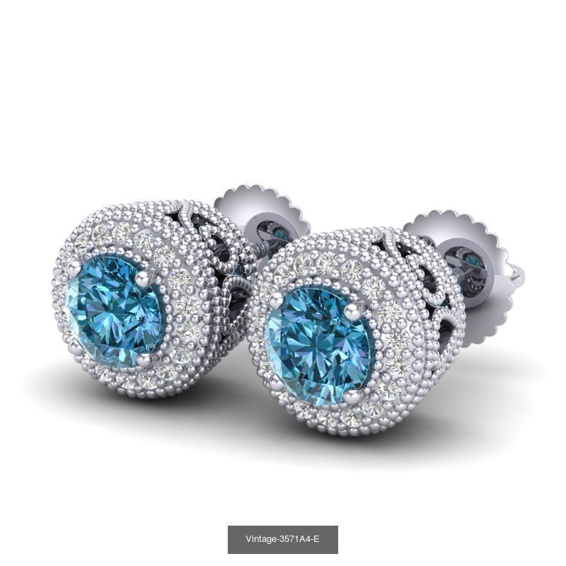 3DM-STL-RENDER 33 STUD EARRING FILES 3D Model Collection_22