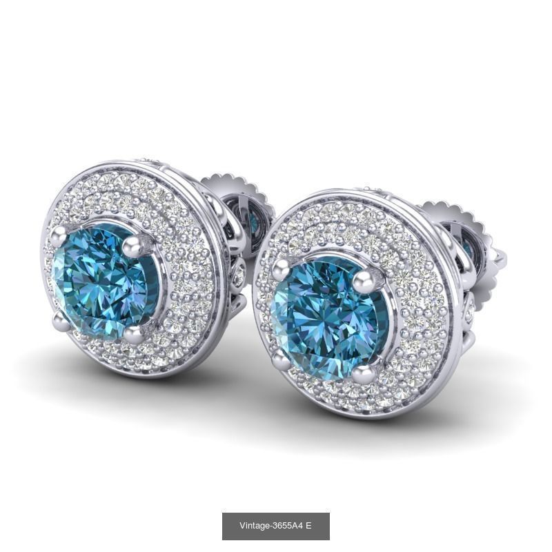 3DM-STL-RENDER 33 STUD EARRING FILES 3D Model Collection_21