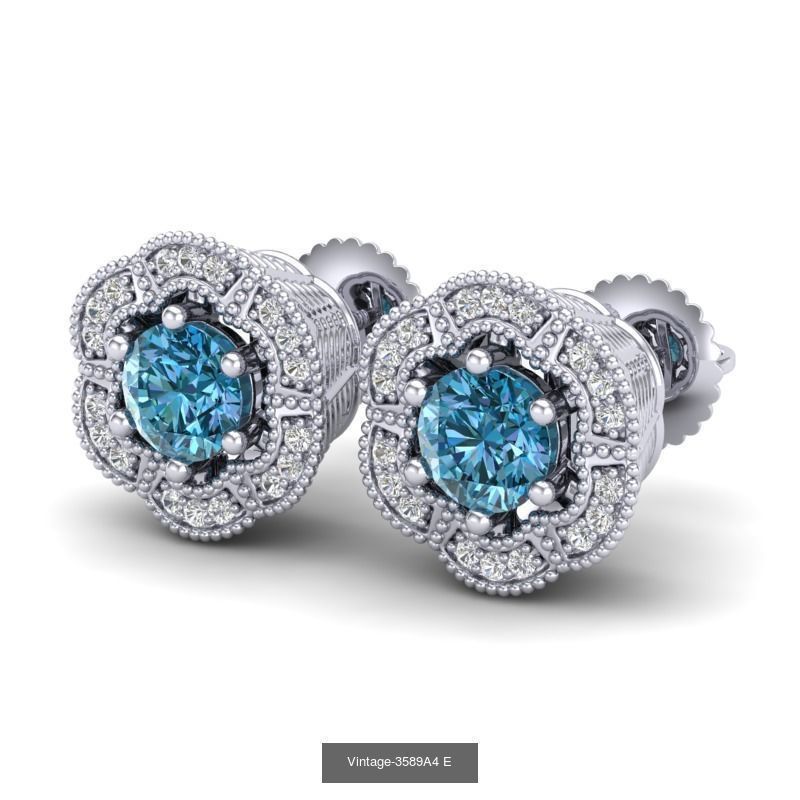 3DM-STL-RENDER 33 STUD EARRING FILES 3D Model Collection_33
