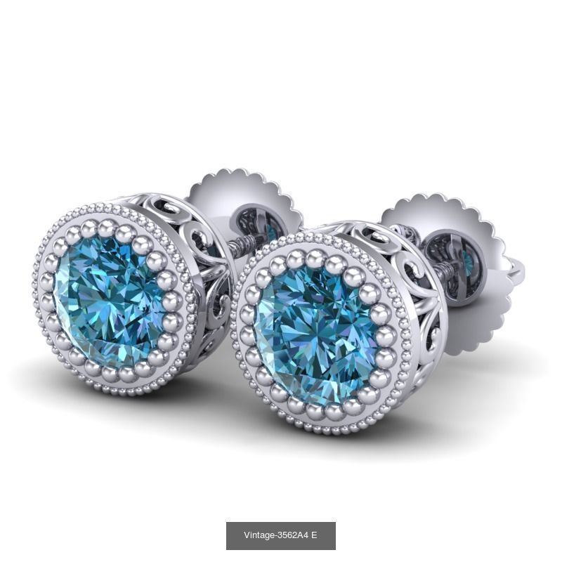 3DM-STL-RENDER 33 STUD EARRING FILES 3D Model Collection_12