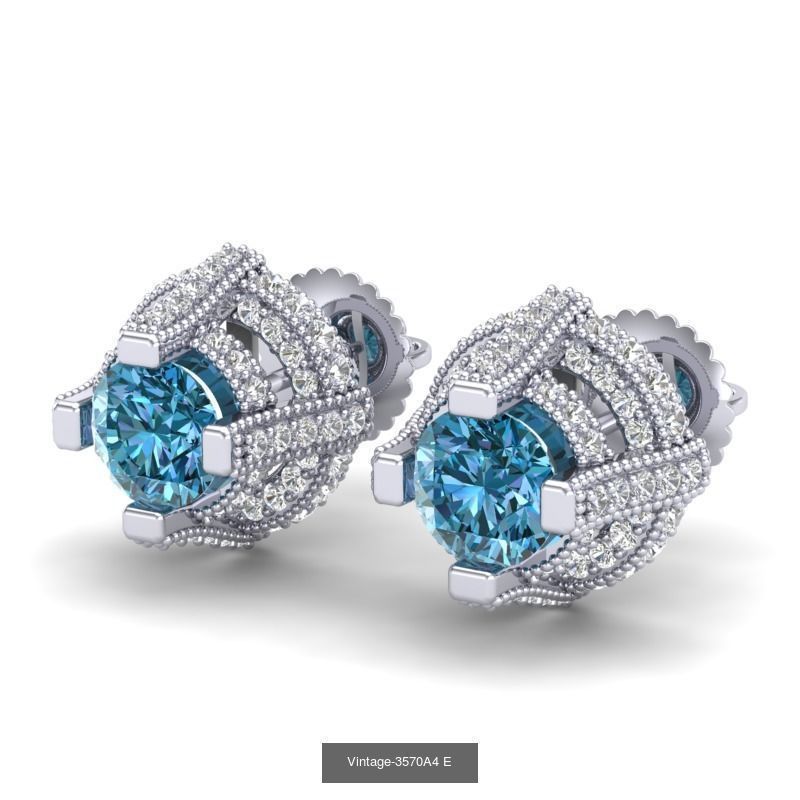 3DM-STL-RENDER 33 STUD EARRING FILES 3D Model Collection_5
