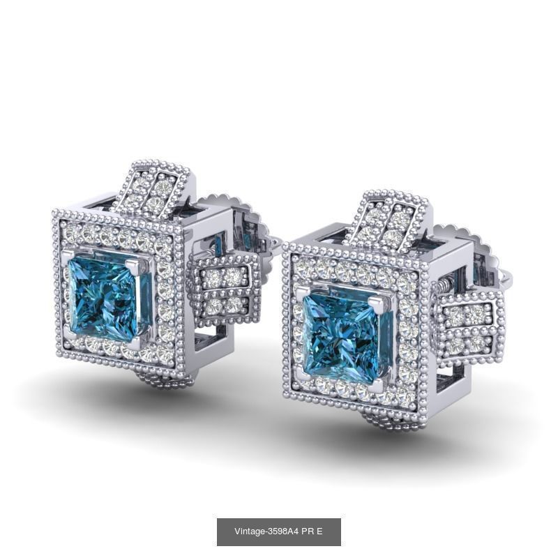 3DM-STL-RENDER 33 STUD EARRING FILES 3D Model Collection_27