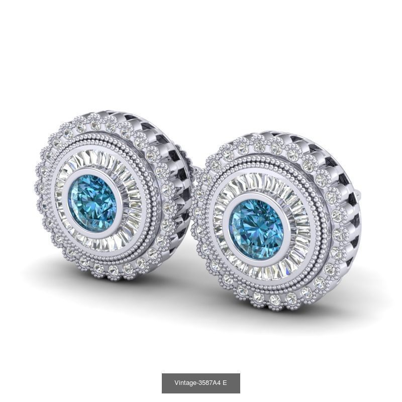 3DM-STL-RENDER 33 STUD EARRING FILES 3D Model Collection_35