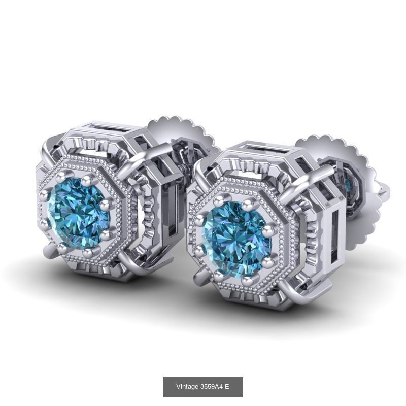 3DM-STL-RENDER 33 STUD EARRING FILES 3D Model Collection_13