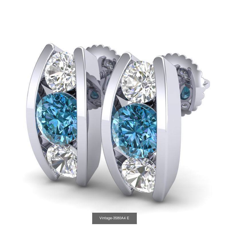 3DM-STL-RENDER 33 STUD EARRING FILES 3D Model Collection_10